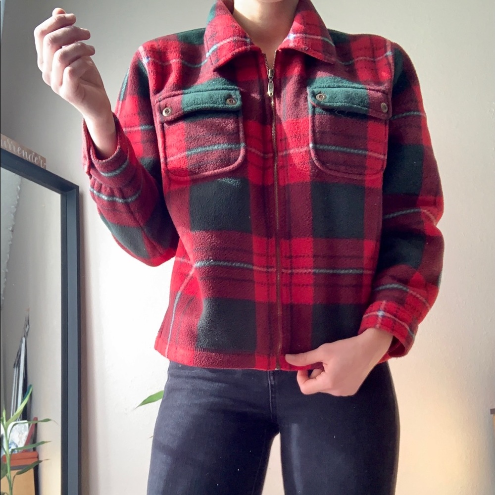 Liz Claiborne Fleece Cropped Jacket